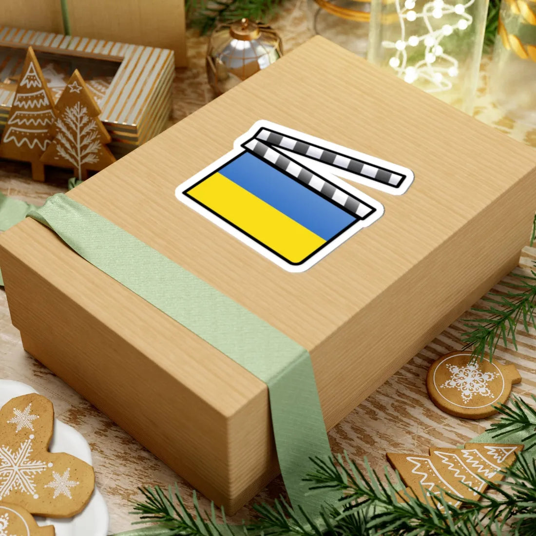 Ukraine film clapperboard (Ukraine) STICKER Vinyl Kiss-Cut Decal - The Sticker Space