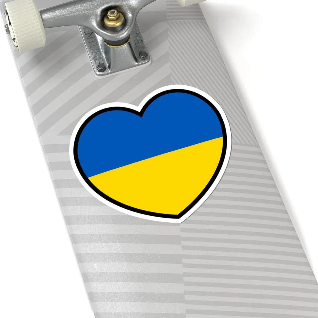 Ukraine flag heart (Ukraine) STICKER Vinyl Kiss-Cut Decal - The Sticker Space