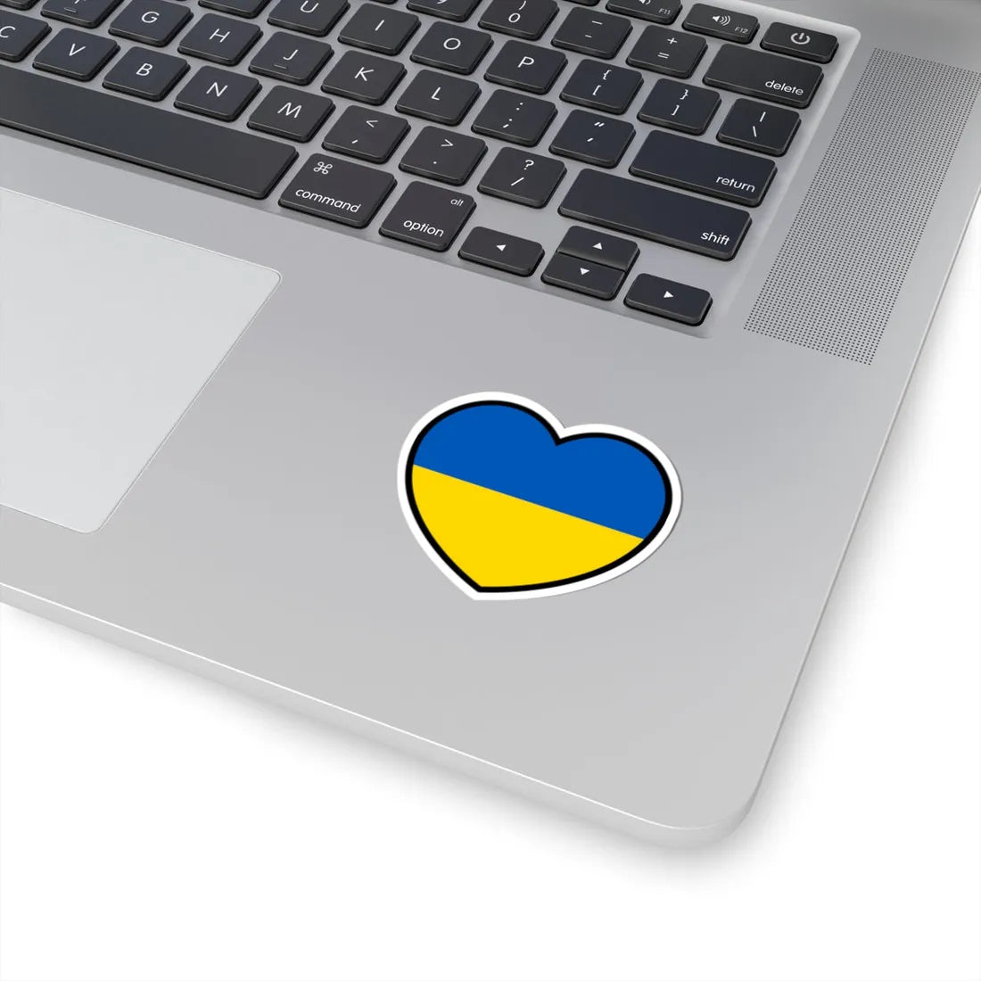 Ukraine flag heart (Ukraine) STICKER Vinyl Kiss-Cut Decal - The Sticker Space