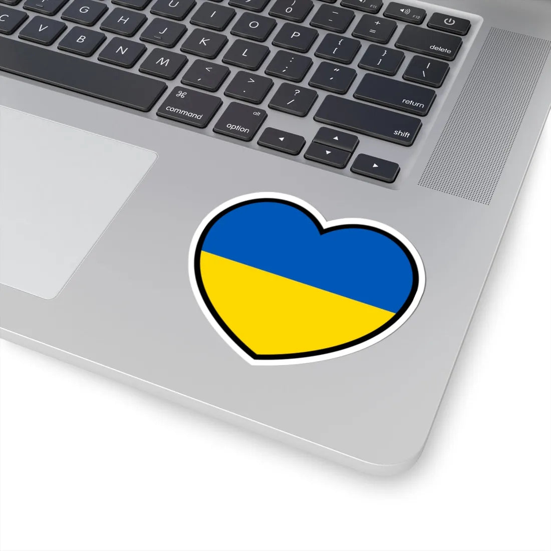 Ukraine flag heart (Ukraine) STICKER Vinyl Kiss-Cut Decal - The Sticker Space