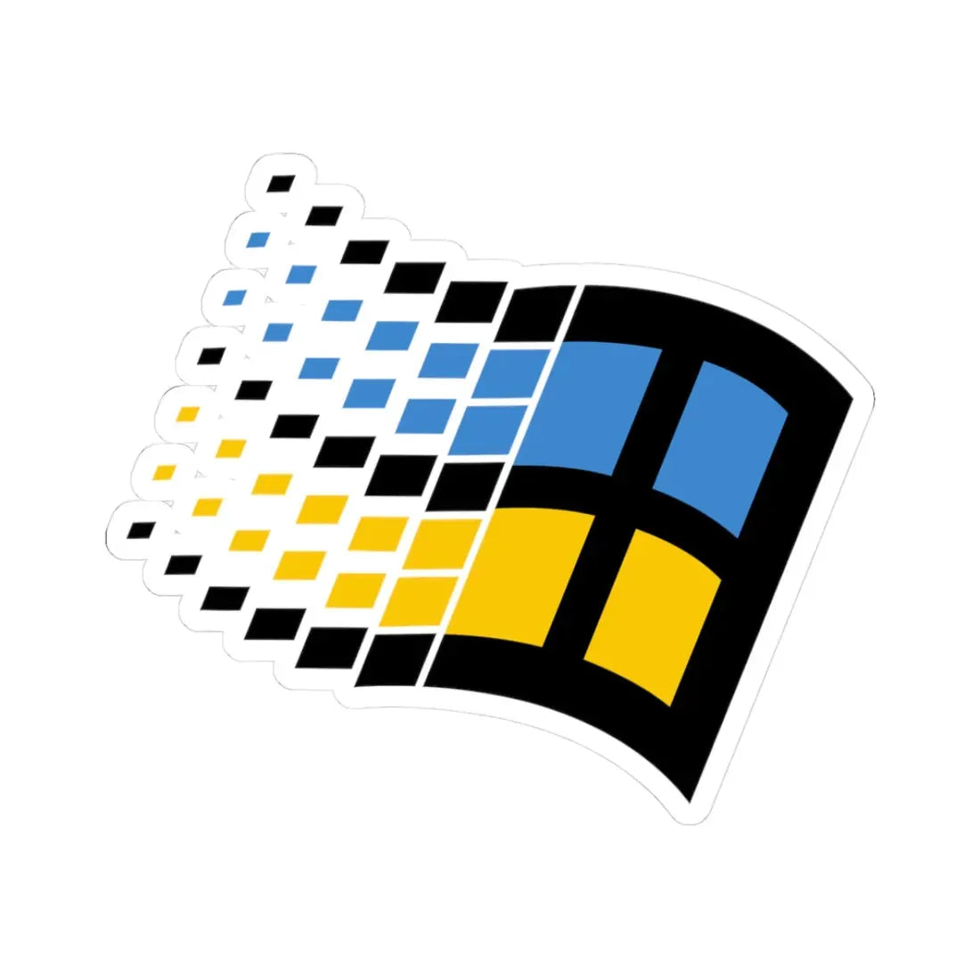 Ukraine Flagvariation 1998 (Ukraine) STICKER Vinyl Kiss-Cut Decal 3 Inch White - The Sticker Space