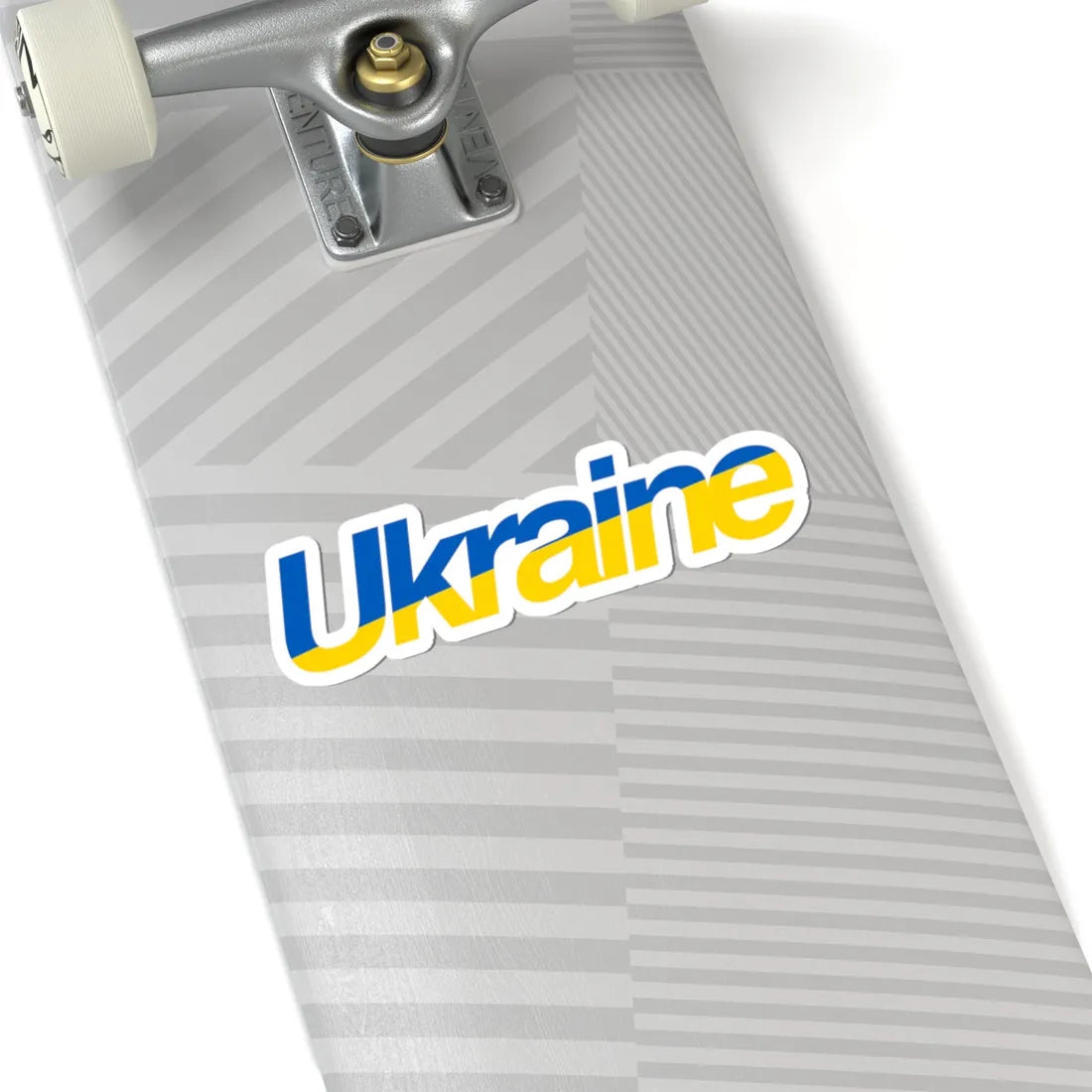 Ukraine name with flag colors - English (Ukraine) STICKER Vinyl Kiss-Cut Decal - The Sticker Space