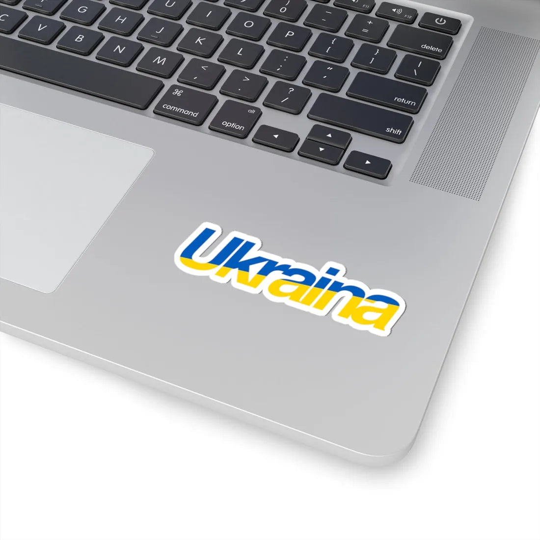 Ukraine name with flag colors - Polish (Ukraine) STICKER Vinyl Kiss-Cut Decal - The Sticker Space