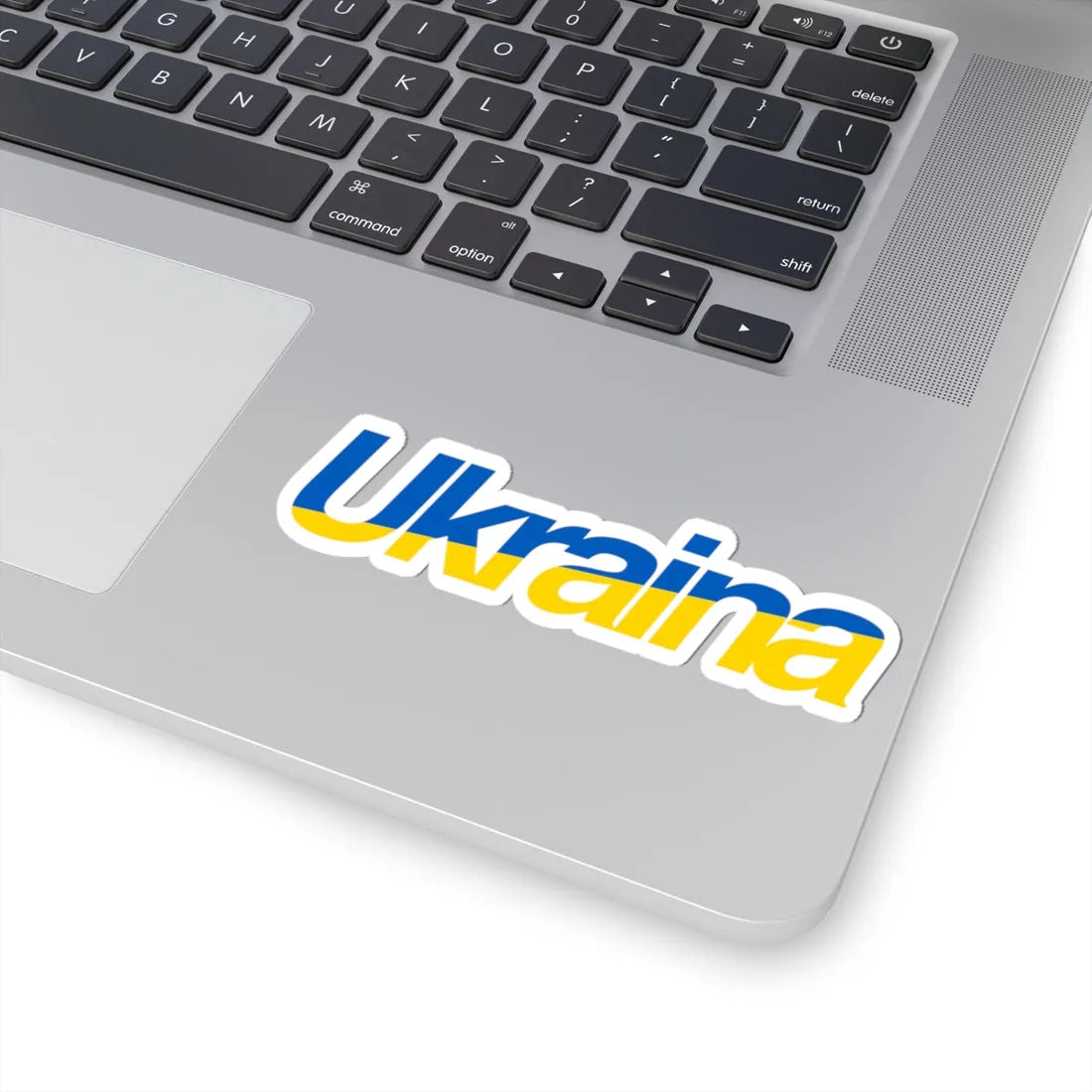Ukraine name with flag colors - Polish (Ukraine) STICKER Vinyl Kiss-Cut Decal - The Sticker Space
