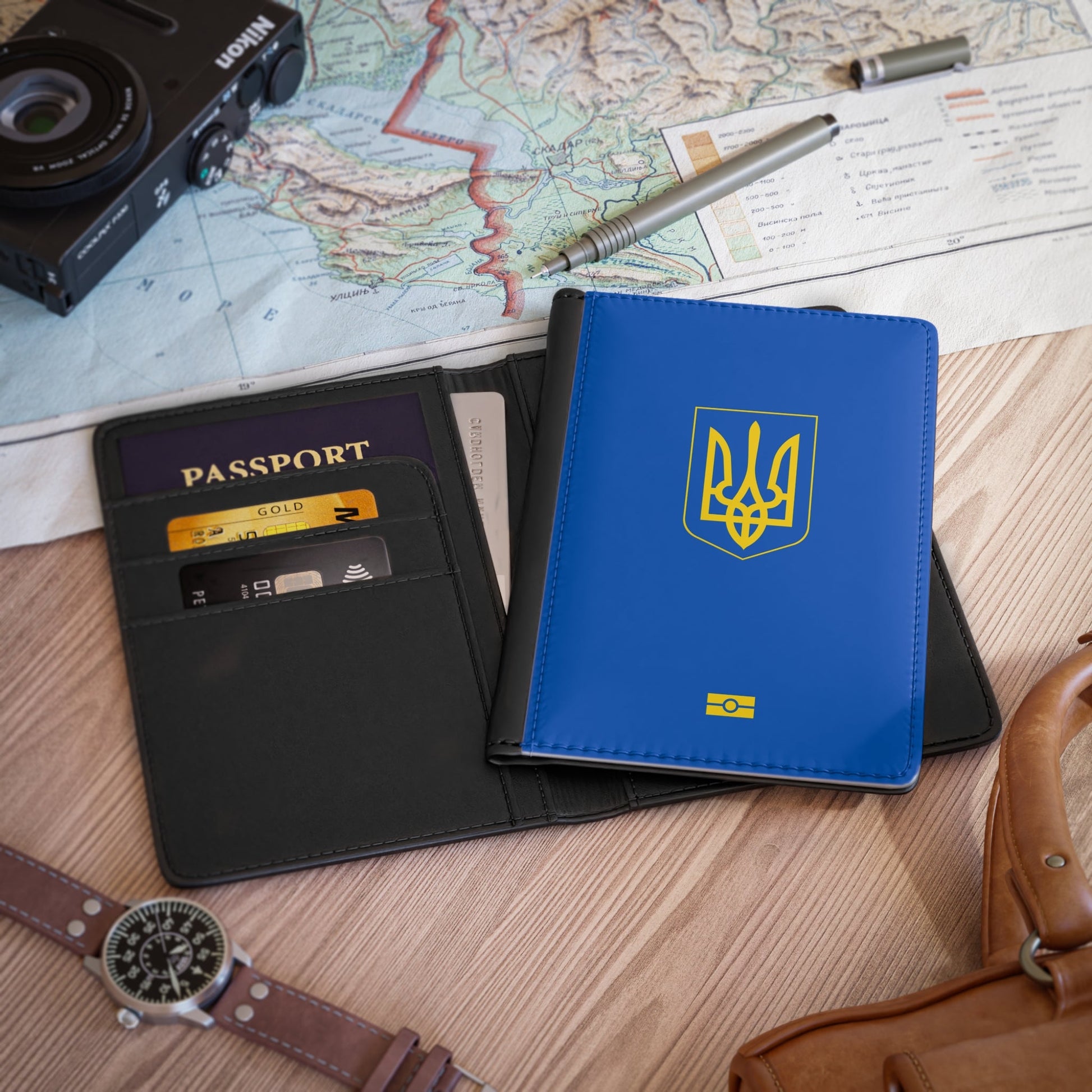 Ukrainian Passport - Passport Holder-3.9" x 5.8"-The Sticker Space