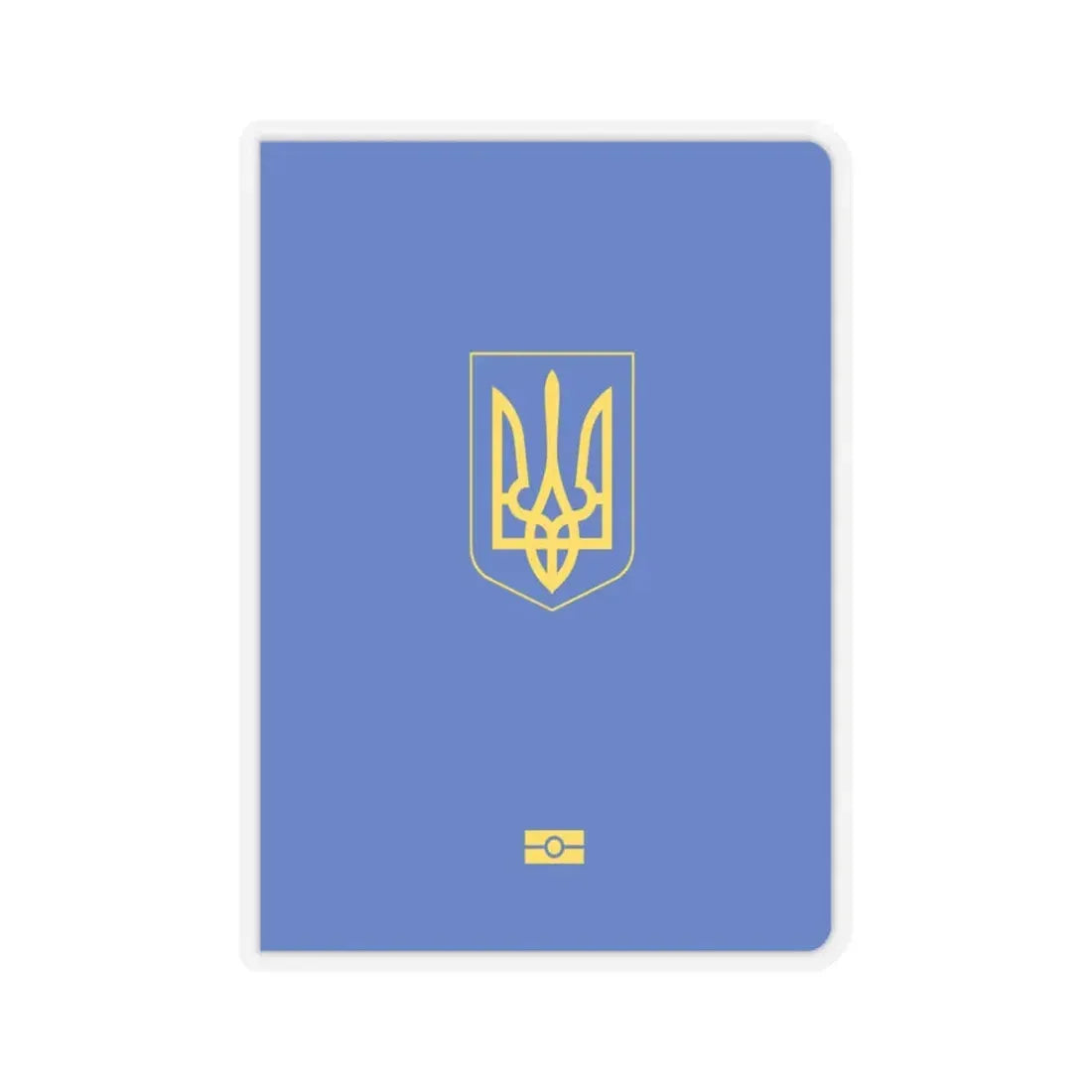 Ukrainian Passport - STICKER Vinyl Kiss-Cut Decal 4 Inch Transparent - The Sticker Space