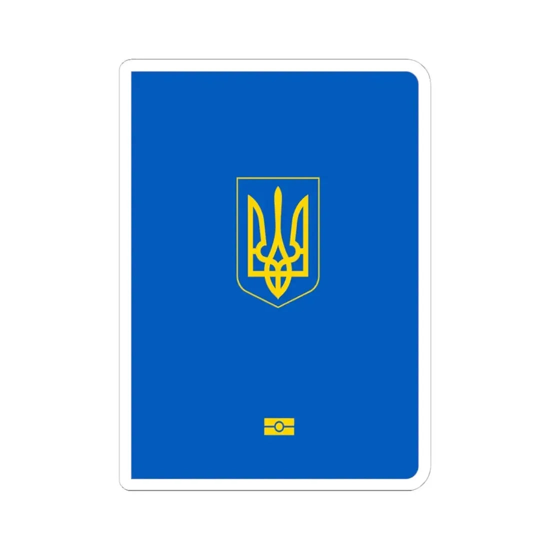 Ukrainian Passport - STICKER Vinyl Kiss-Cut Decal 4 Inch White - The Sticker Space