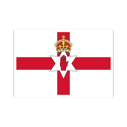 Ulster Banner Tudor Crown version 3-2 (Ireland) STICKER Vinyl Kiss-Cut Decal 3 Inch White - The Sticker Space