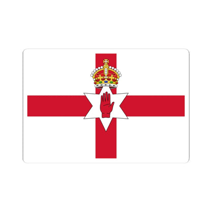 Ulster Banner Tudor Crown version 3-2 (Ireland) STICKER Vinyl Kiss-Cut Decal 4 Inch White - The Sticker Space