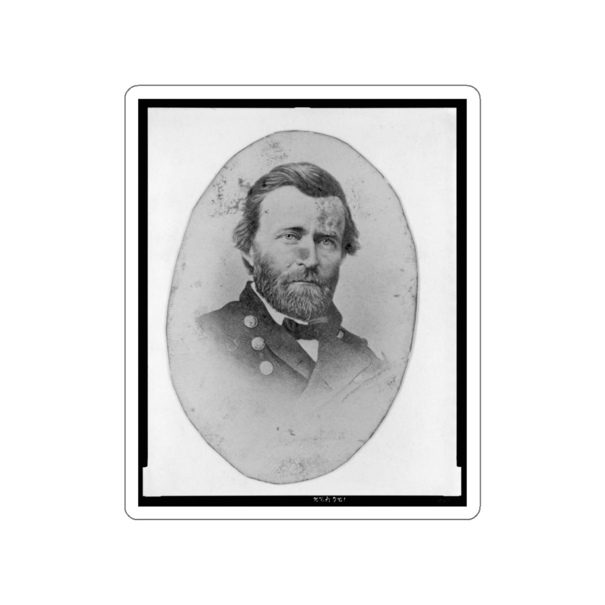 Ulysses S. Grant, In Uniform, Head-And-Shoulders Portrait, Facing Front (U.S. Civil War) STICKER Vinyl Die-Cut Decal-White-The Sticker Space