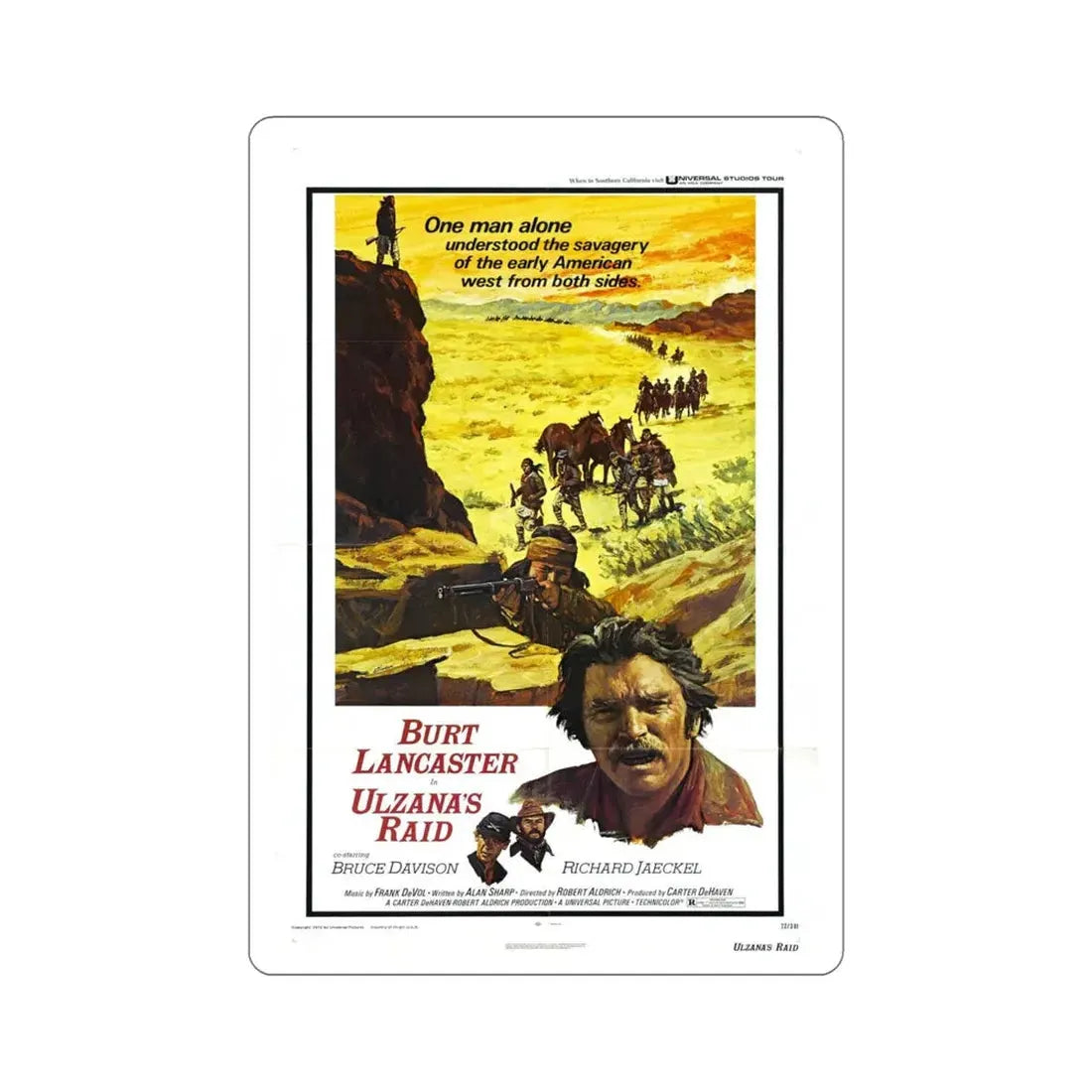 Ulzana's Raid 1972 Movie Poster STICKER Vinyl Die-Cut Decal 5 Inch - The Sticker Space