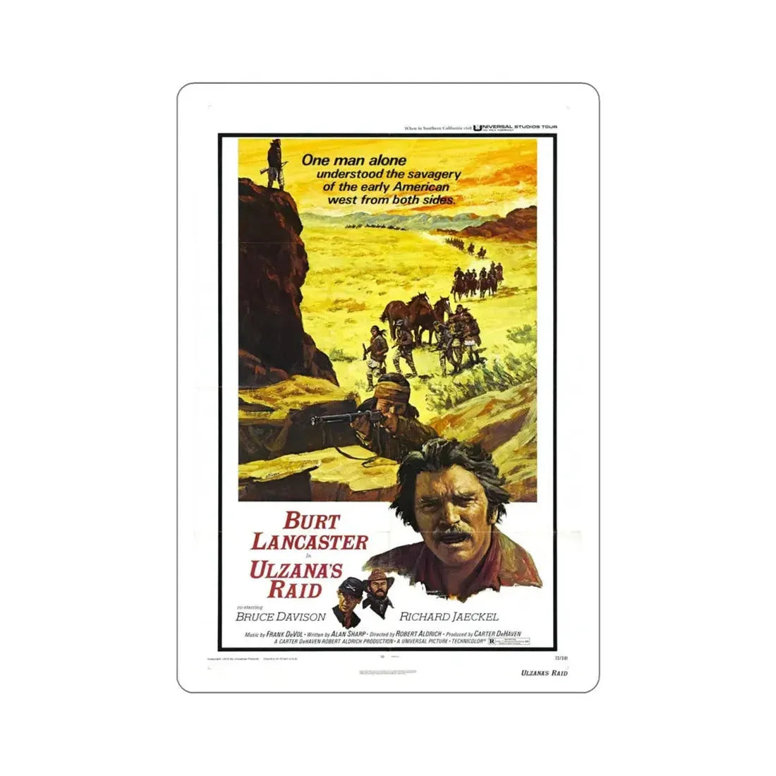 Ulzana's Raid 1972 Movie Poster STICKER Vinyl Die-Cut Decal 6 Inch - The Sticker Space