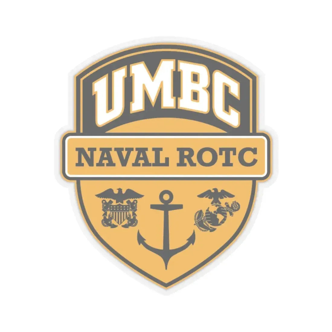 UMBC Naval ROTC (U.S. Navy) STICKER Vinyl Kiss-Cut Decal 3 Inch Transparent - The Sticker Space