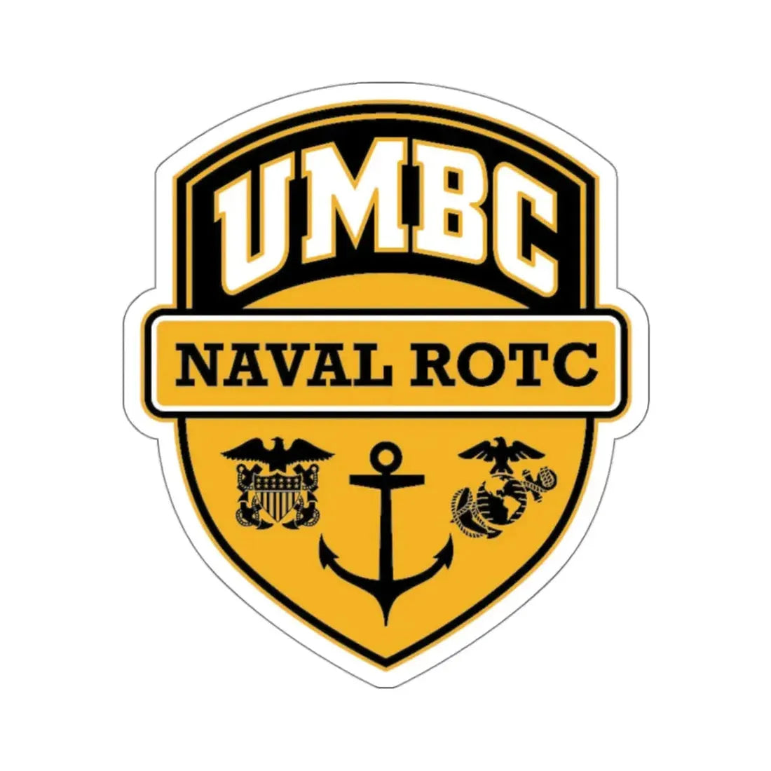 UMBC Naval ROTC (U.S. Navy) STICKER Vinyl Kiss-Cut Decal 3 Inch White - The Sticker Space