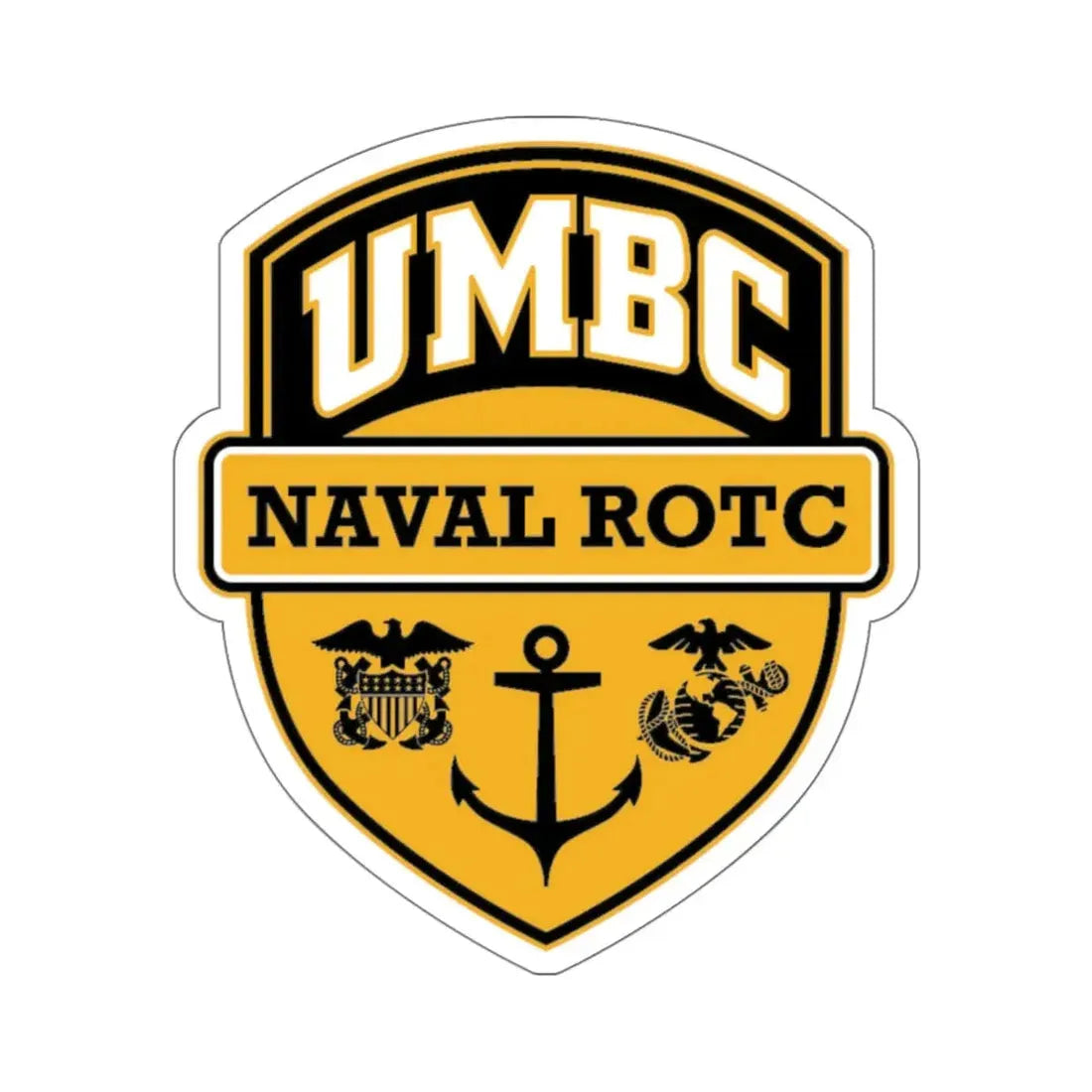UMBC Naval ROTC (U.S. Navy) STICKER Vinyl Kiss-Cut Decal 6 Inch White - The Sticker Space