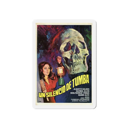 UN SILENCIO DE TUMBA 1976 Movie Poster - Refrigerator Magnet 6 Inch Die-Cut - The Sticker Space