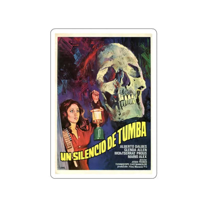 UN SILENCIO DE TUMBA 1976 Movie Poster STICKER Vinyl Die-Cut Decal 2 Inch - The Sticker Space