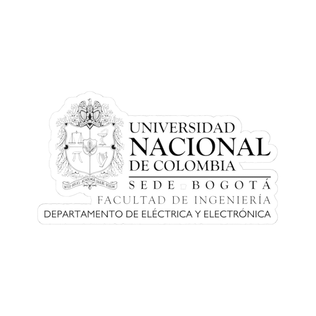 UNAL Aplicación Dep Elect (Colombia) (Coat of Arms) STICKER Vinyl Kiss-Cut Decal 3 Inch White - The Sticker Space
