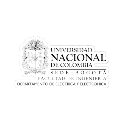 UNAL Aplicación Dep Elect (Colombia) (Coat of Arms) STICKER Vinyl Kiss-Cut Decal 6 Inch White - The Sticker Space