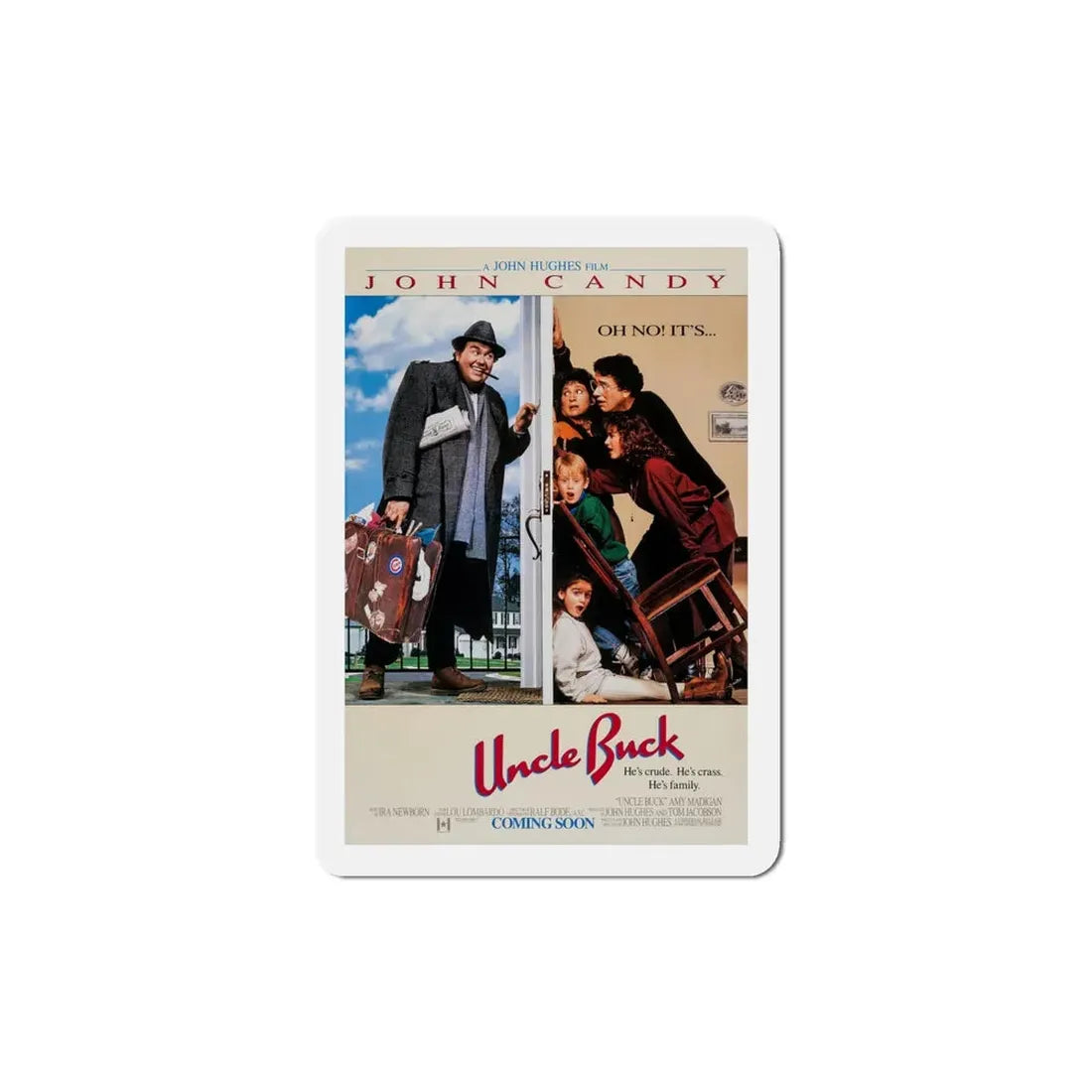 Uncle Buck 1989 Movie Poster Refrigerator Magnet 4 Inch - The Sticker Space
