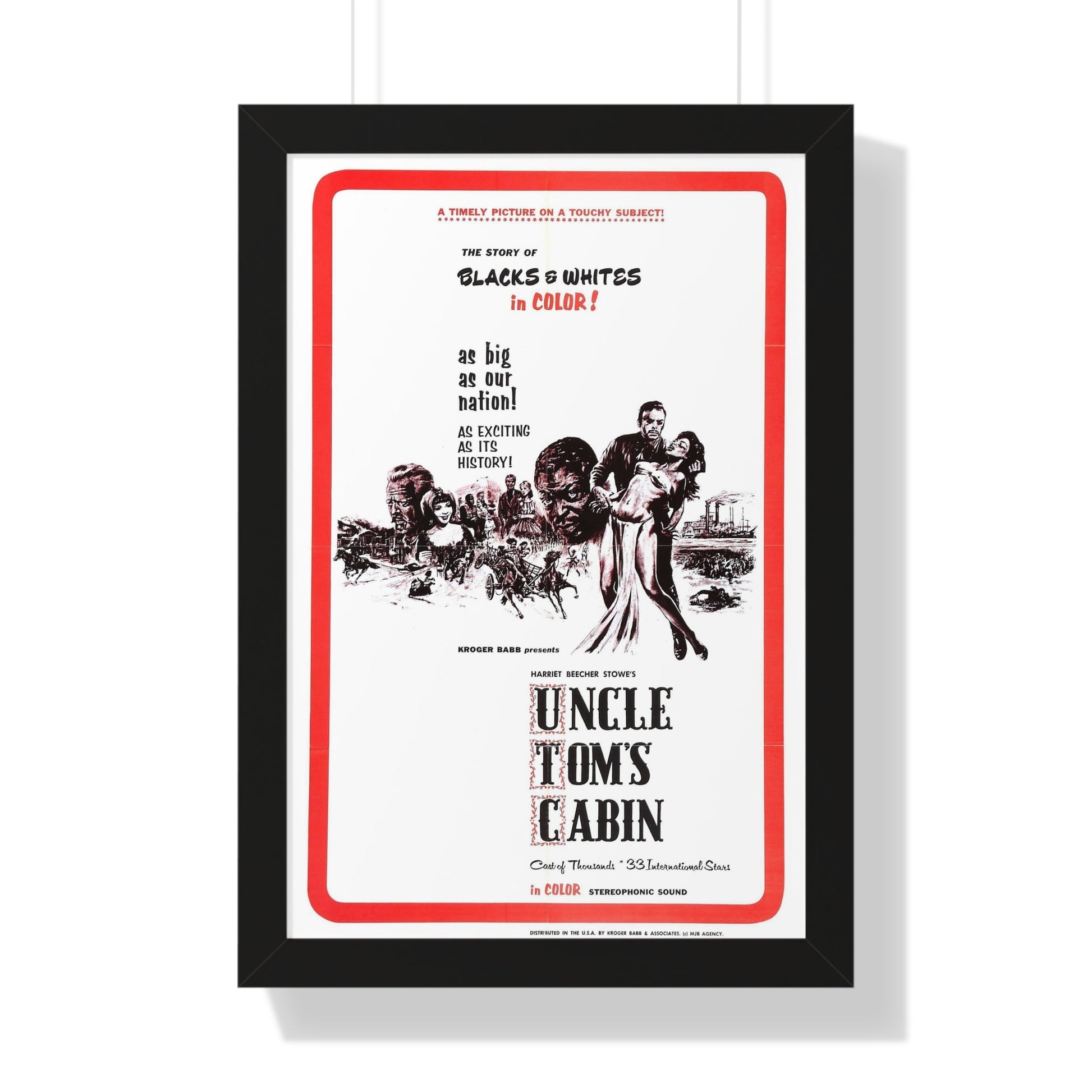 UNCLE TOM'S CABIN 1965 - Framed Movie Poster-16″ x 24″-The Sticker Space