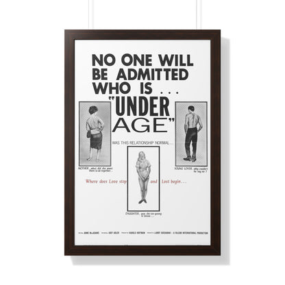 UNDER AGE 1964 - Framed Movie Poster-20" x 30"-The Sticker Space