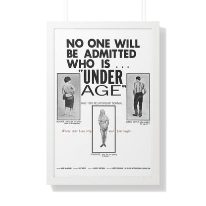 UNDER AGE 1964 - Framed Movie Poster-20" x 30"-The Sticker Space