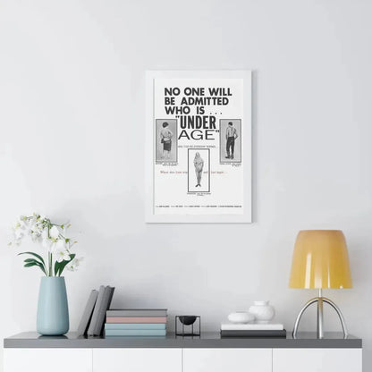 UNDER AGE 1964 - Framed Movie Poster - The Sticker Space