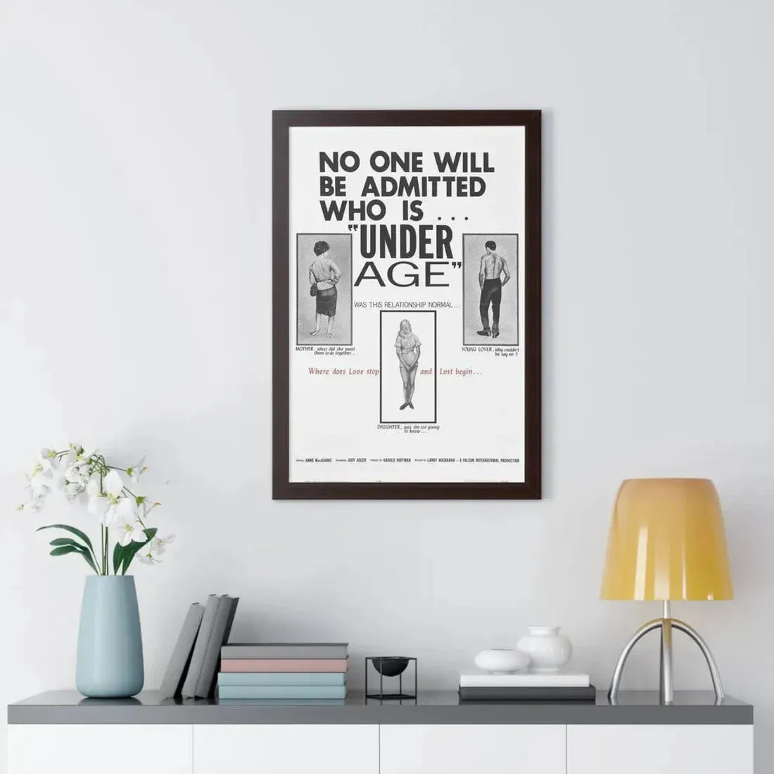 UNDER AGE 1964 - Framed Movie Poster - The Sticker Space