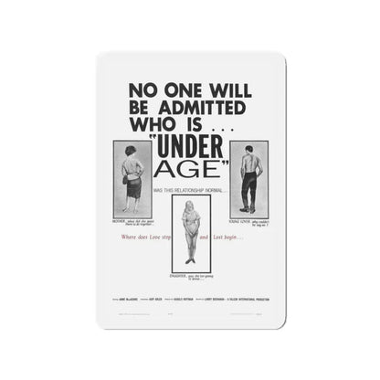 UNDER AGE 1964 Movie Poster - Refrigerator Magnet 3 Inch - The Sticker Space
