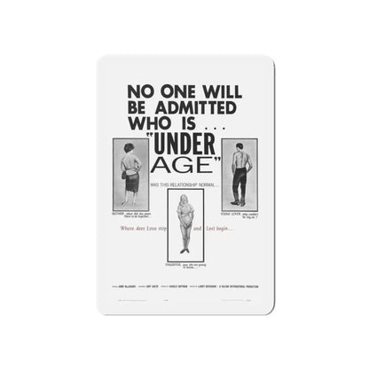 UNDER AGE 1964 Movie Poster - Refrigerator Magnet 5 Inch - The Sticker Space