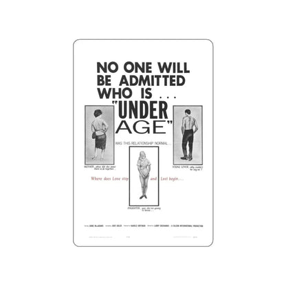 UNDER AGE 1964 Movie Poster STICKER Vinyl Die-Cut Decal 3 Inch - The Sticker Space