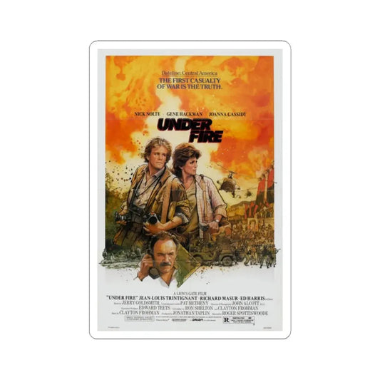 Under Fire 1983 Movie Poster - STICKER Vinyl Kiss-Cut Decal 2 Inch White - The Sticker Space