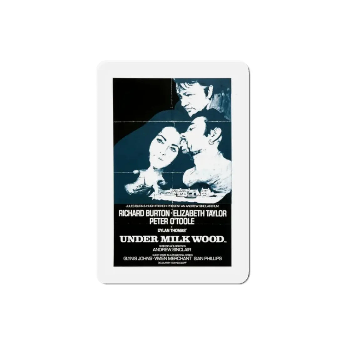 Under Milk Wood 1972 Movie Poster Refrigerator Magnet 2 Inch - The Sticker Space