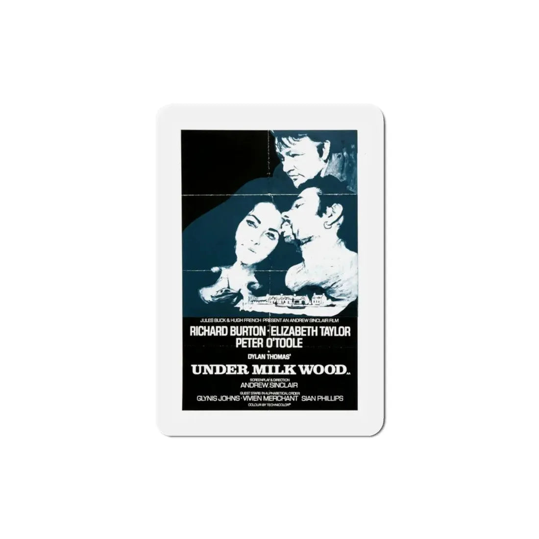 Under Milk Wood 1972 Movie Poster Refrigerator Magnet 3 Inch - The Sticker Space