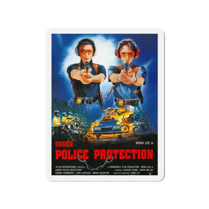 UNDER POLICE PROTECTION 1989 Movie Poster - Refrigerator Magnet 2 Inch - The Sticker Space