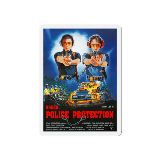 UNDER POLICE PROTECTION 1989 Movie Poster - Refrigerator Magnet-6 × 6"-The Sticker Space