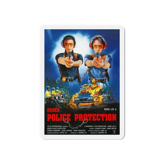 UNDER POLICE PROTECTION 1989 Movie Poster - Refrigerator Magnet 6 Inch - The Sticker Space