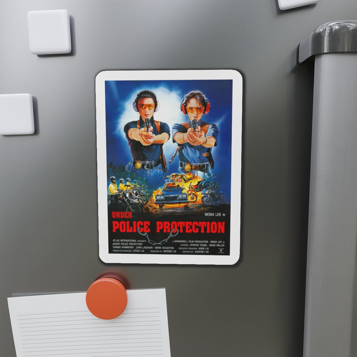 UNDER POLICE PROTECTION 1989 Movie Poster - Refrigerator Magnet