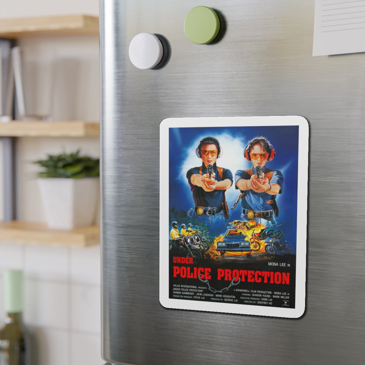 UNDER POLICE PROTECTION 1989 Movie Poster - Refrigerator Magnet