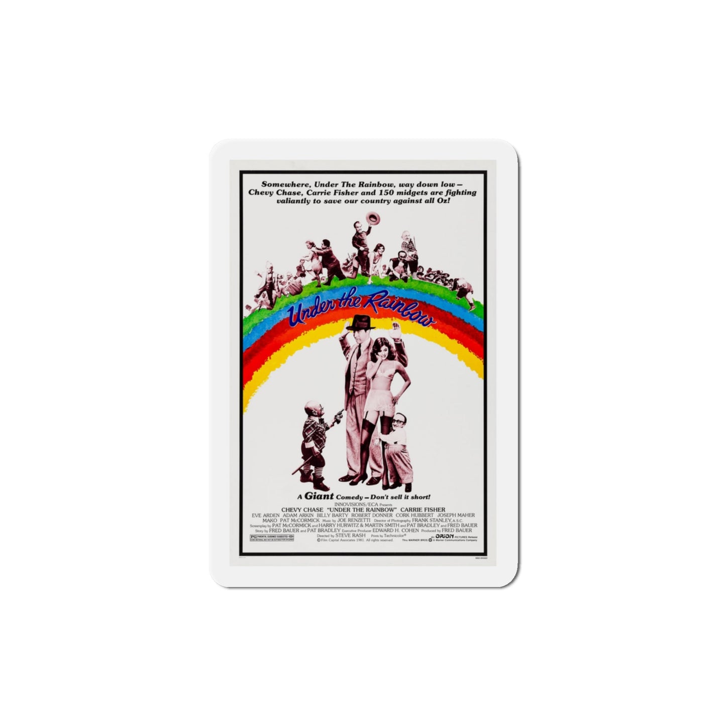 Under the Rainbow 1981 Movie Poster Die-Cut Magnet-3" x 3"-The Sticker Space