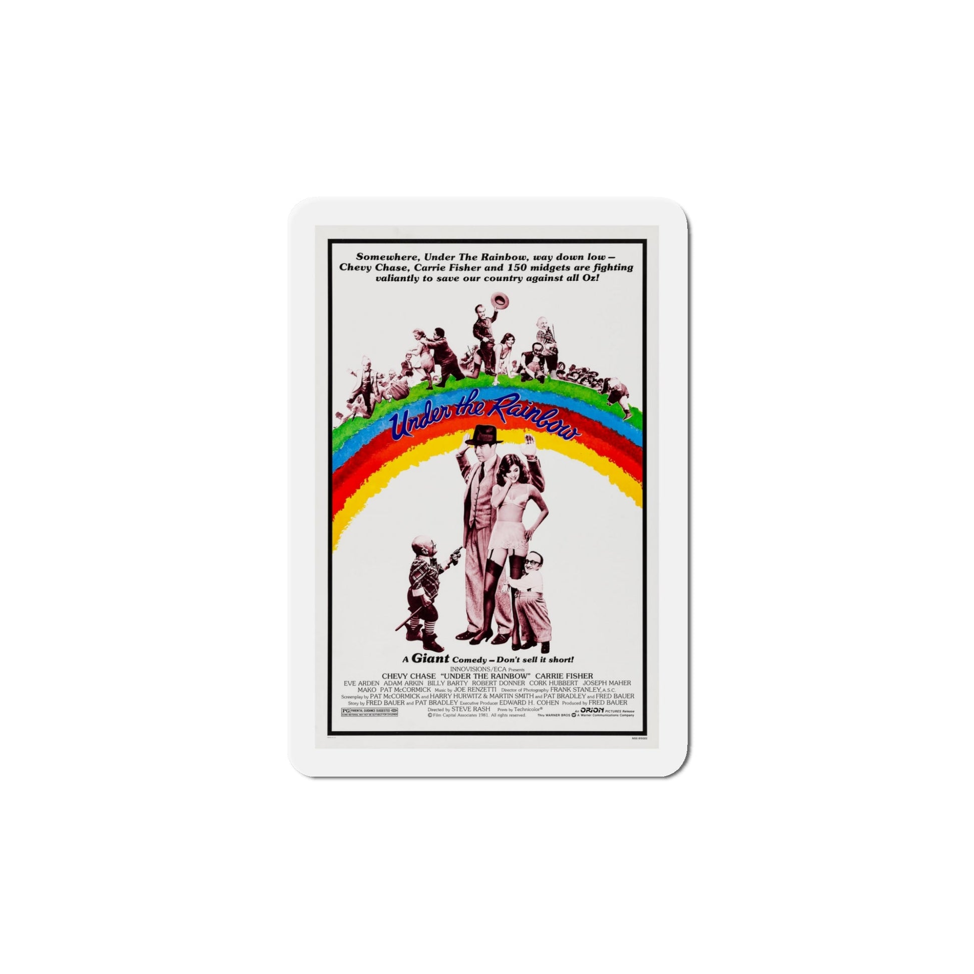 Under the Rainbow 1981 Movie Poster Die-Cut Magnet-5" x 5"-The Sticker Space