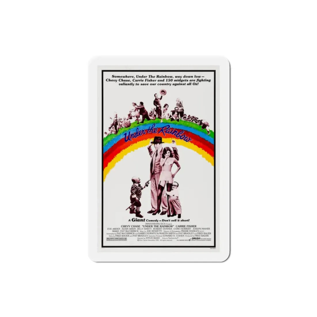 Under the Rainbow 1981 Movie Poster Refrigerator Magnet 2 Inch - The Sticker Space
