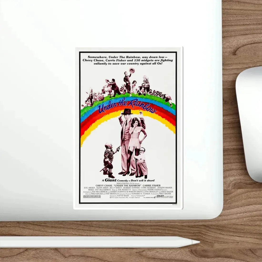 Under the Rainbow 1981 Movie Poster STICKER Vinyl Die-Cut Decal - The Sticker Space