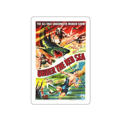 UNDER THE RED SEA 1952 Movie Poster STICKER Vinyl Die-Cut Decal 2 Inch - The Sticker Space