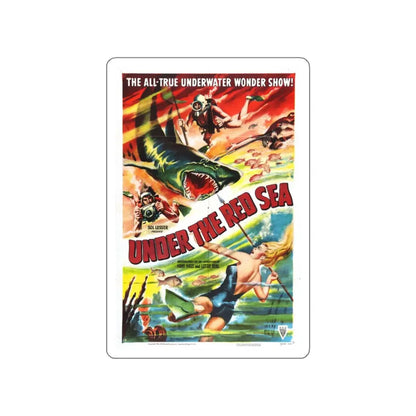 UNDER THE RED SEA 1952 Movie Poster STICKER Vinyl Die-Cut Decal 6 Inch - The Sticker Space