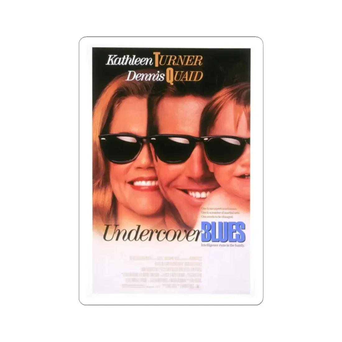 Undercover Blues 1993 Movie Poster - STICKER Vinyl Kiss-Cut Decal 2 Inch White - The Sticker Space
