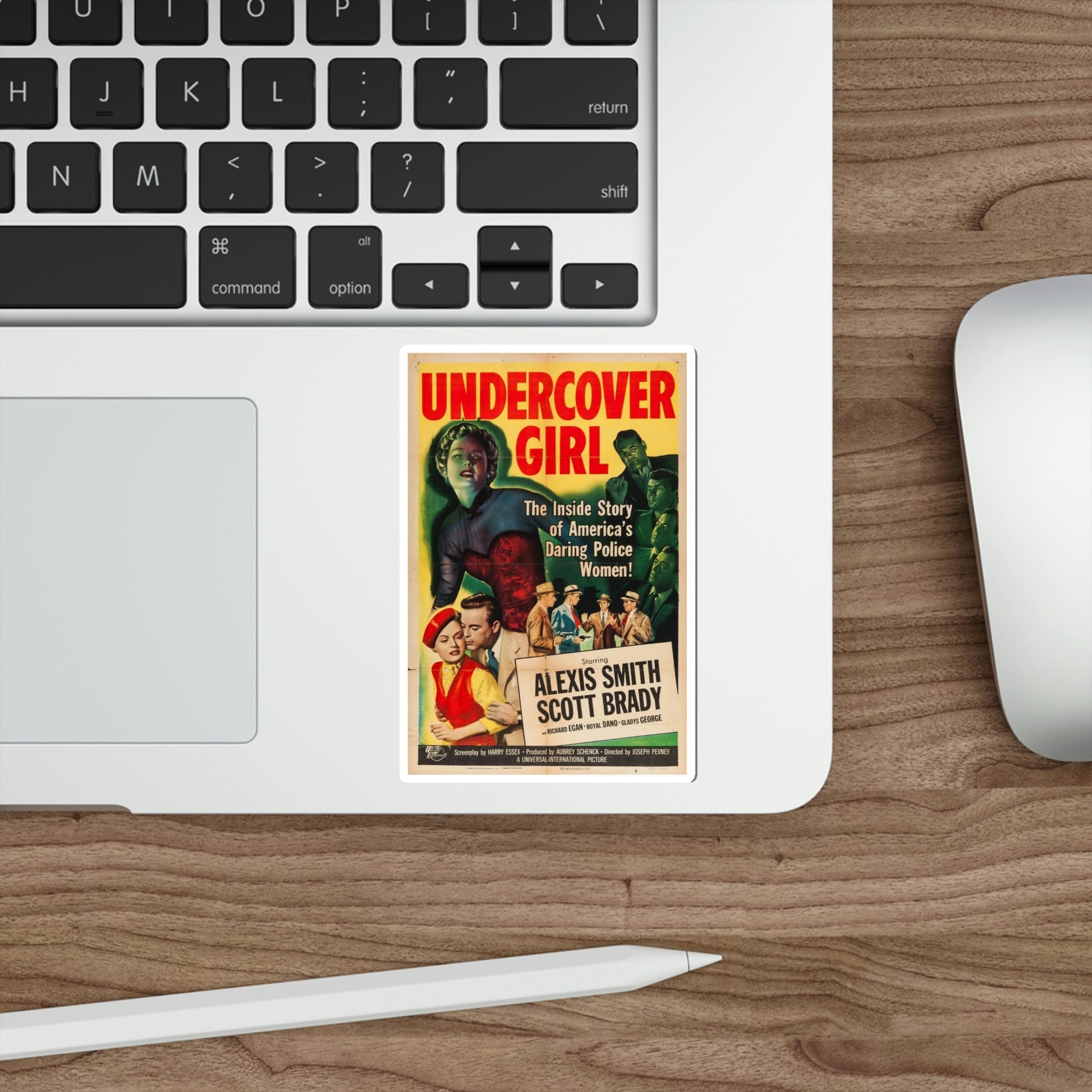 Undercover Girl 1950 Movie Poster STICKER Vinyl Die-Cut Decal-The Sticker Space