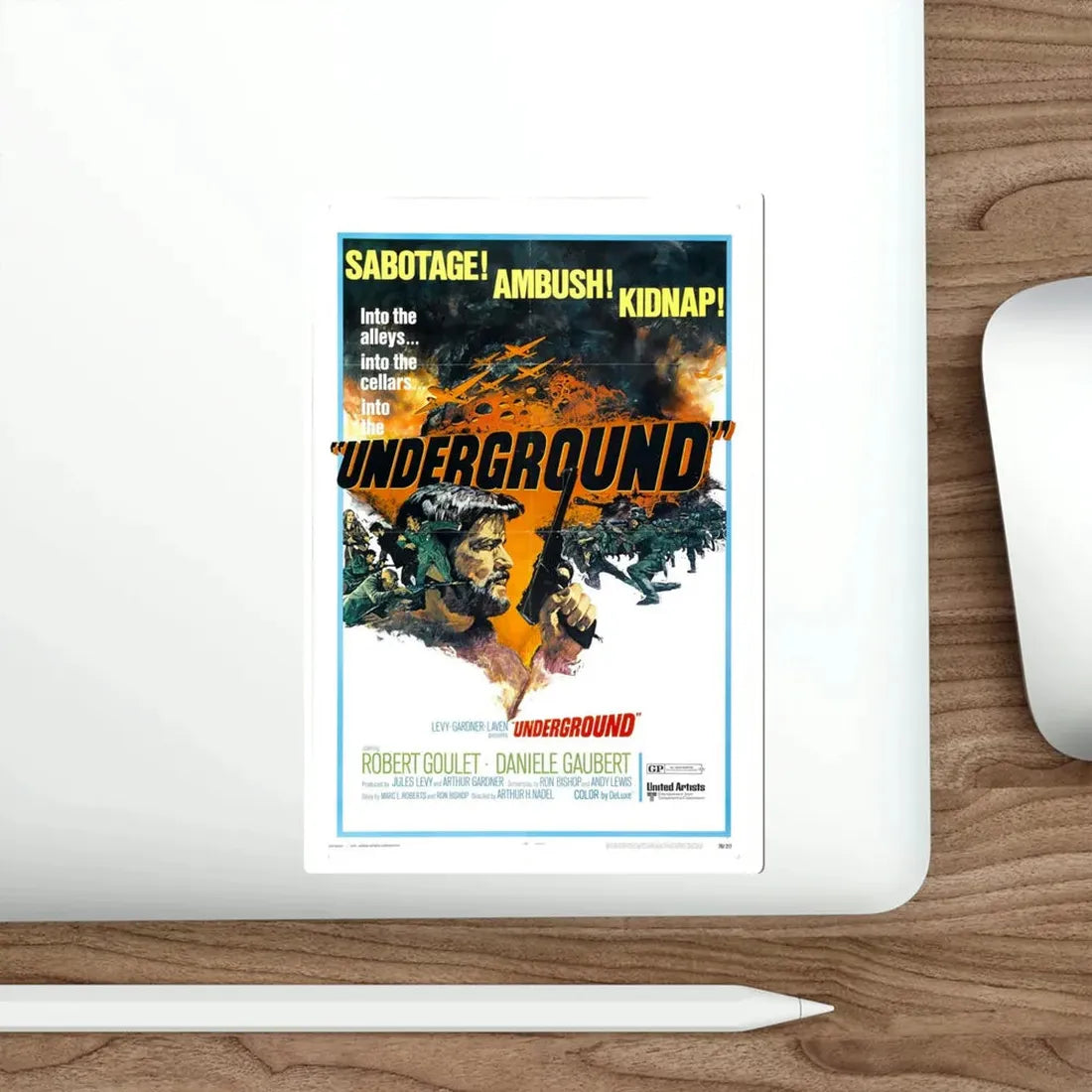 Underground 1970 Movie Poster STICKER Vinyl Die-Cut Decal - The Sticker Space