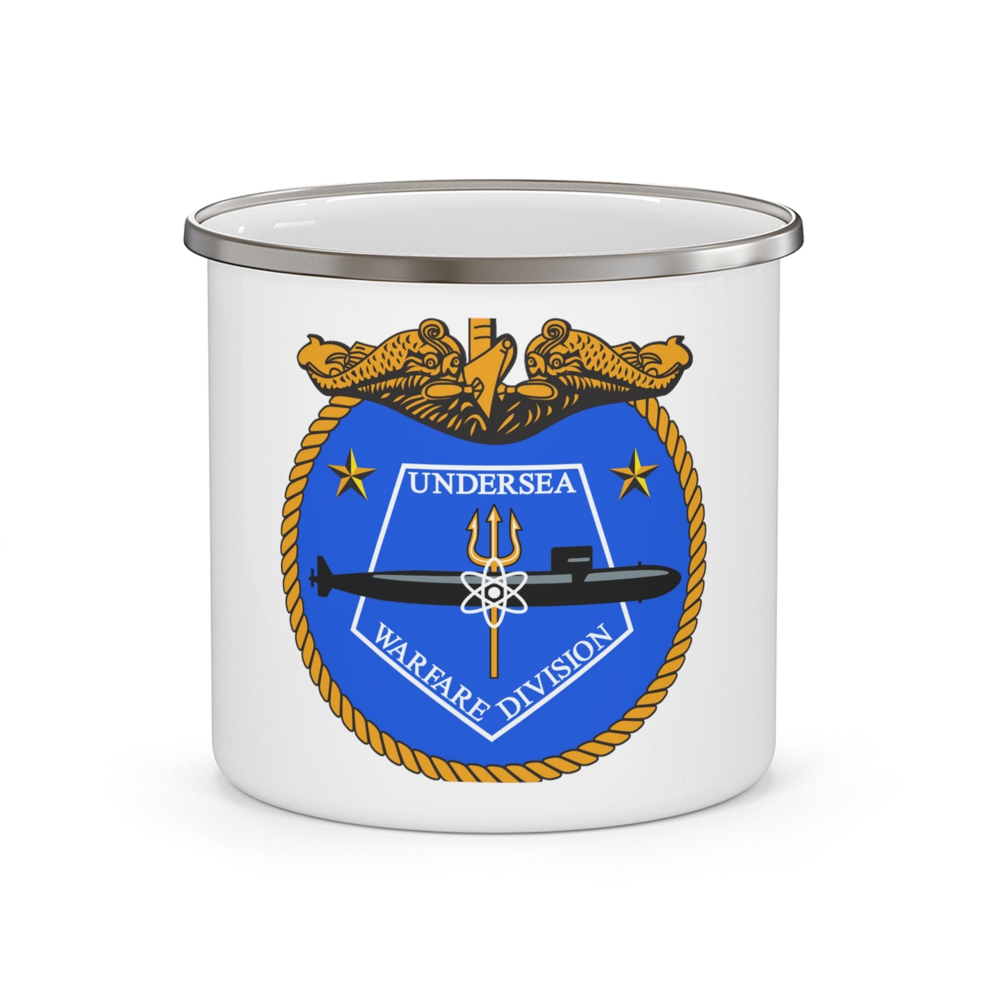 Undersea Warfare Division (U.S. Navy) Enamel Mug 12oz-12oz-The Sticker Space